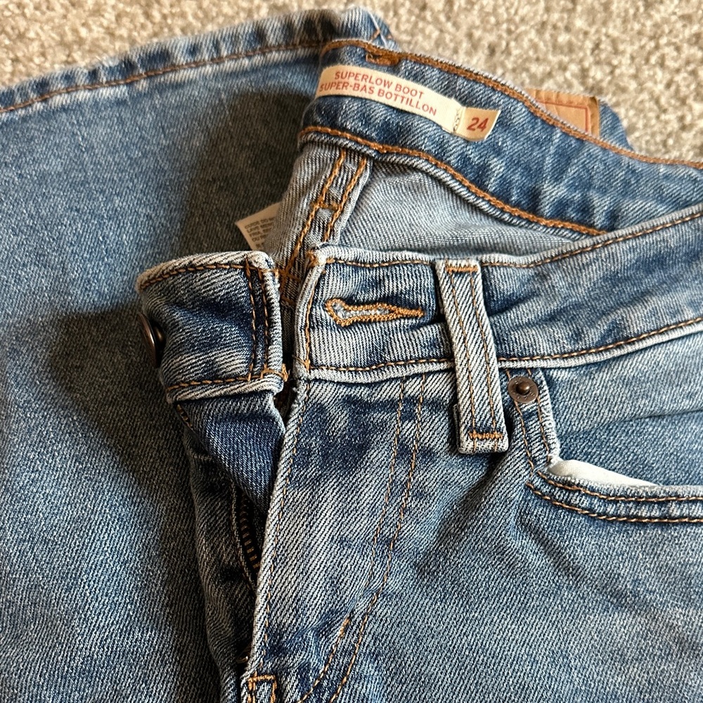 Levi's Classic Blue Boot Cut Jeans Super Low